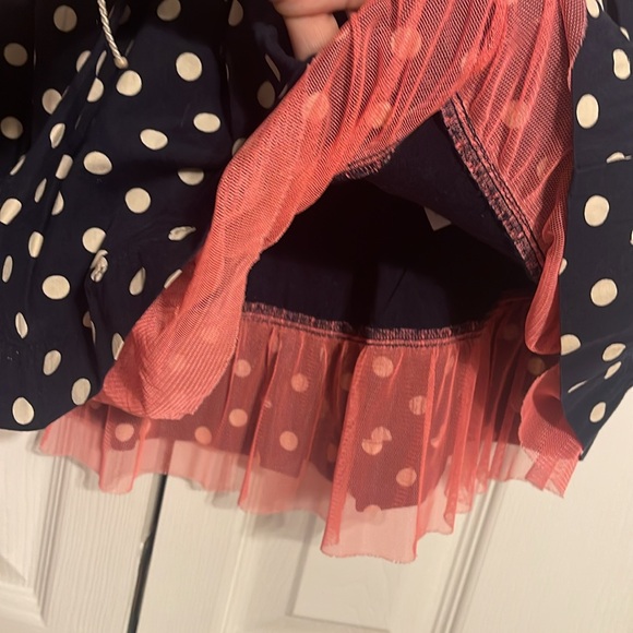 Gapkids navy blue polka dot skirt with pink crinoline size XL (12) NWOT - Picture 6 of 8